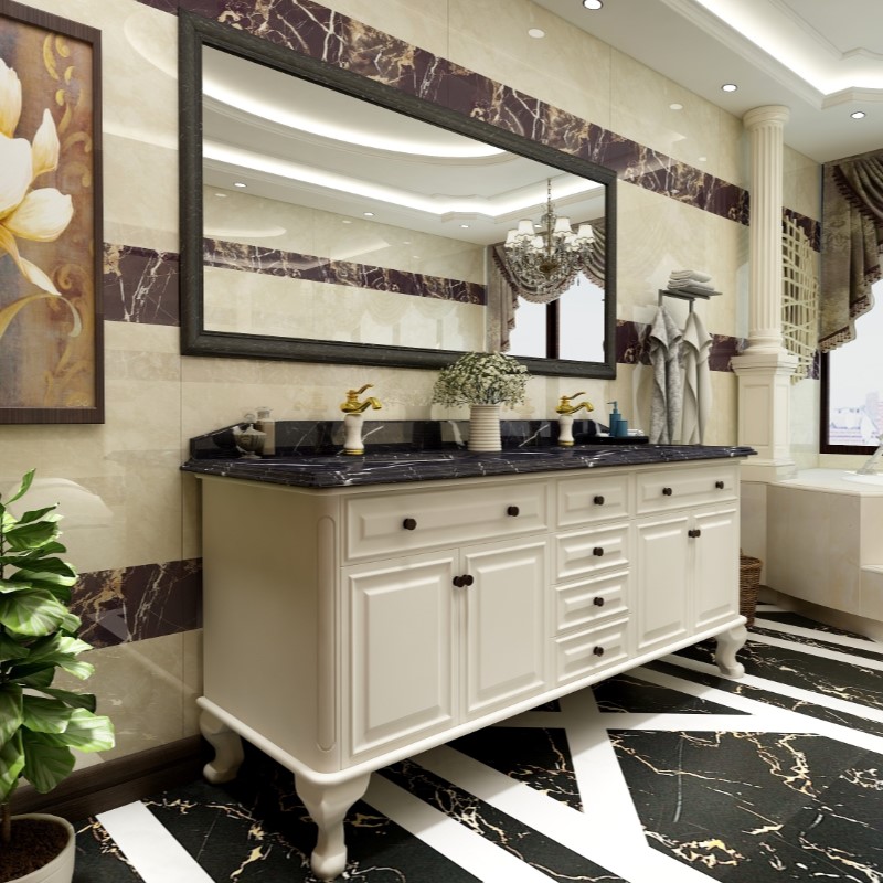 全鋁衛浴柜-02（風格：簡歐；顏色：白橡）