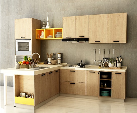 全鋁櫥柜-03（風格：現代；顏色：楓木）