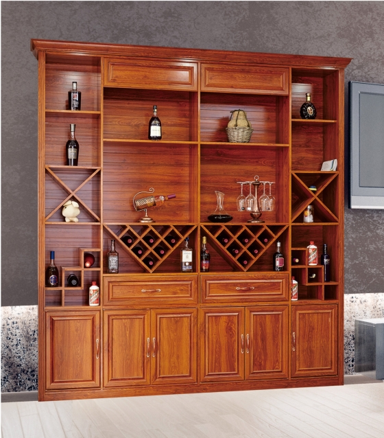 全鋁酒柜-01（風格：中式；顏色：金橡）