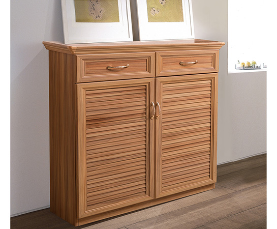 全鋁鞋柜-03（風格：中式；顏色：黃檀）