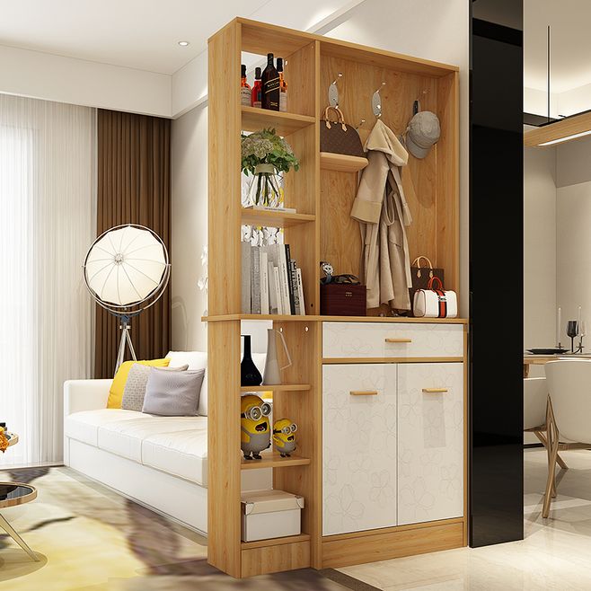 全鋁鞋柜-02（風格：現代；顏色：暖白楓木）